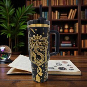 Harry Potter  40 oz Black with Gold Underlay Laser Engraved Tumbler